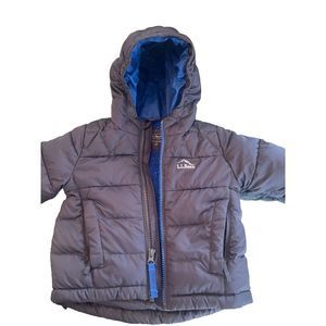 LL bean kids fleece lined puffer jacket